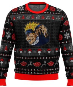 Yin Yang Naruto Sasuke Black Unisex Ugly Christmas Sweater Xmas Gift For Men Women