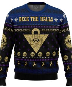 Yugioh Deck The Halls Unisex Ugly Christmas Sweater Xmas Gift For Men Women