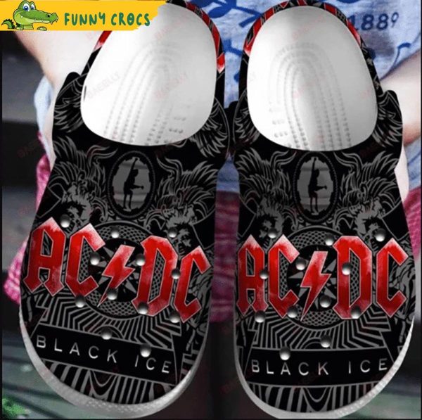 Acdc Band Black Ice Crocs Music Shoes