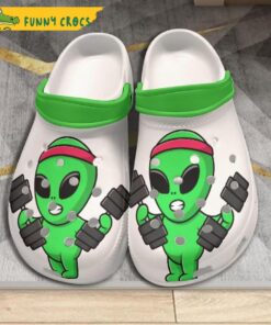 Alien In The Gym Crocs Clog Shoes