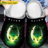 Alien-printed Crocs