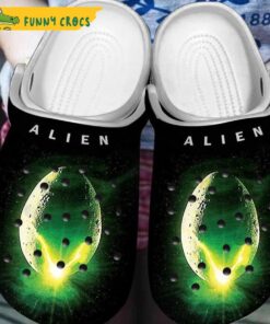 Alien-printed Crocs