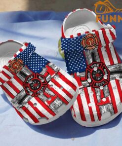 Amazing Firefighter American Flag Crocs