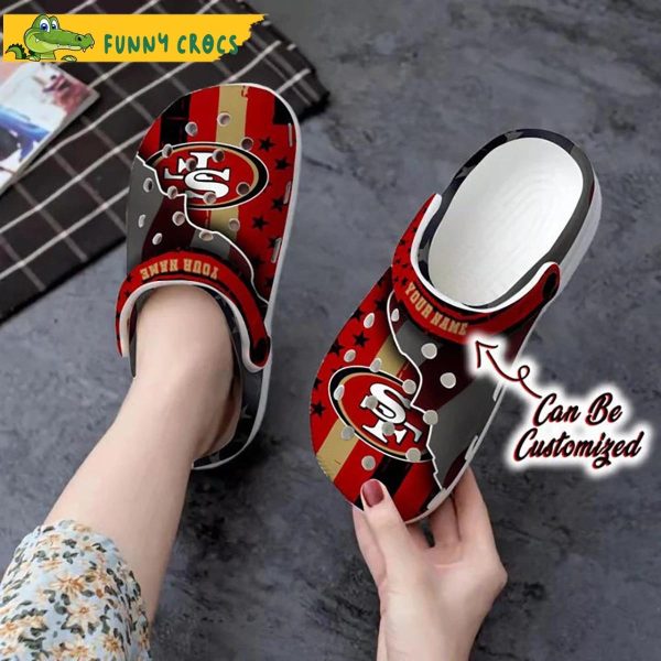 American Flag Team San Francisco 49ers Crocs Slippers