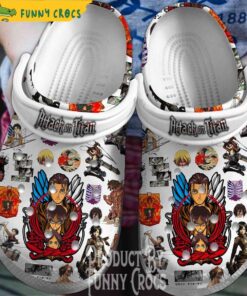 Anime Attack On Titan White Crocs, Anime Gifts – White As A Titan