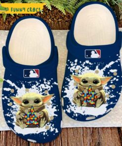 Autism Awareness Mlb Baseball Houston Astros Baby Yoda Crocs Clog Slippers