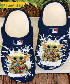 Autism Awareness Mlb Baseball New York Yankees Baby Yoda Crocs Clog Shoes