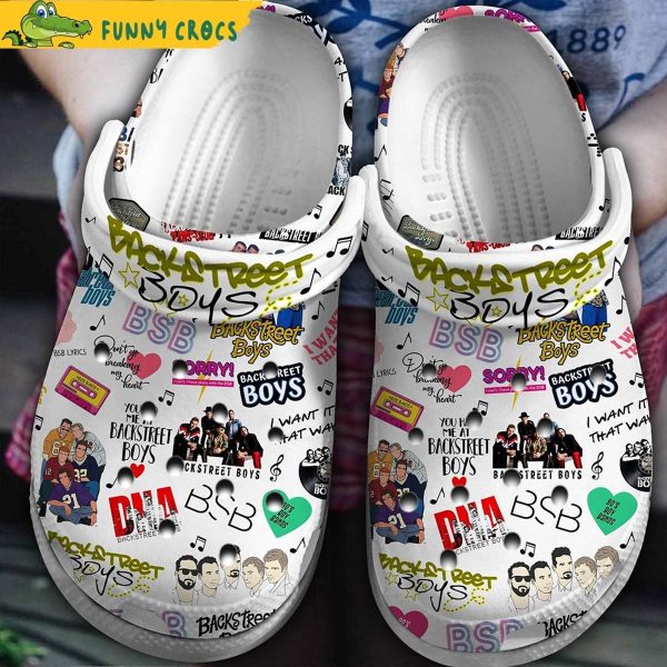 Backstreet Boys Music Pattern Crocs Shoes