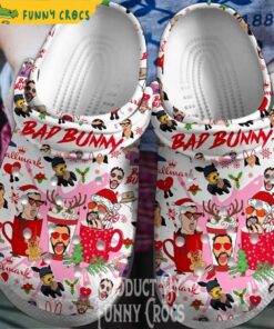 Bad Bunny Gifts Christmas White Crocs Shoes By Crocs Shoes