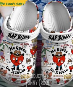 Bad Bunny Pattern Crocs Shoes