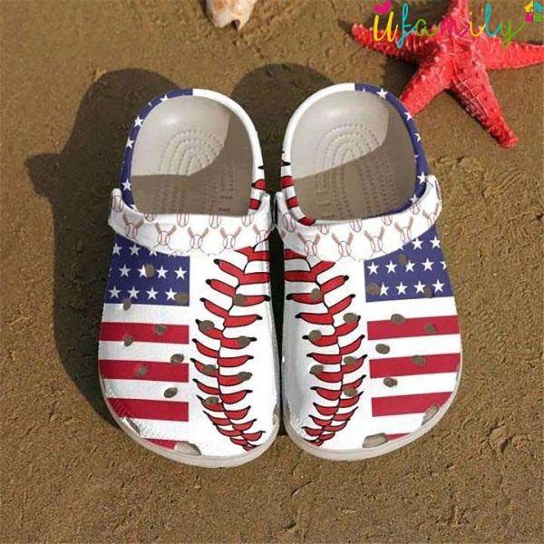 Baseball-themed American Crocs