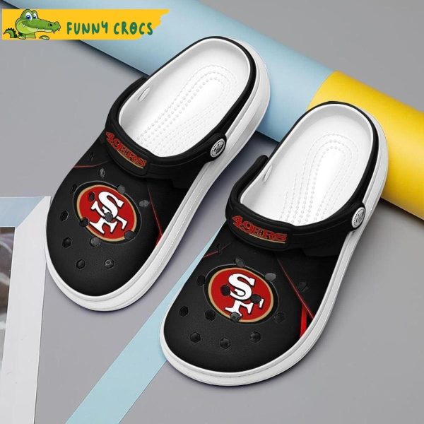 Black San Francisco 49ers Crocs