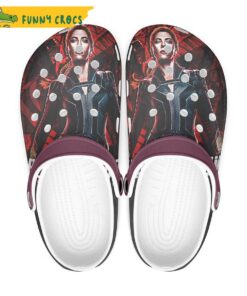 Black Widow Avengers Crocs – Femme Fatale Style