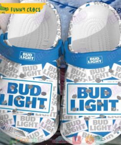 Bud Light White Logo Crocs Clog Shoes