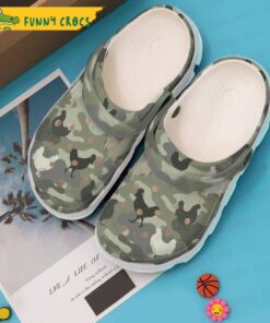 Camo Chicken In My Life Crocs Clog Shoes