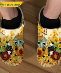 Chicken Farm In Sunflower Crocs Clog Shoes