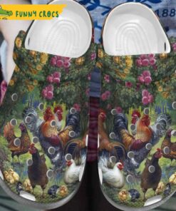 Chickens In The Garden Crocs Slippers