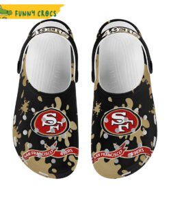 Mascot And Ripped Flag San Francisco 49ers Crocs Clogs Shoes