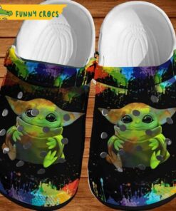 Colorful Baby Yoda Crocs Sandals