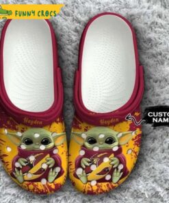 Custom Arizona Cardinals Baby Yoda Crocs Shoes