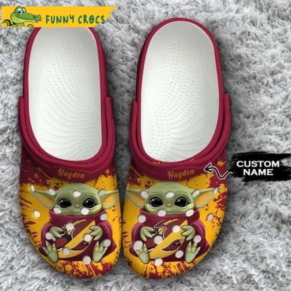 Custom Arizona Cardinals Baby Yoda Crocs Shoes