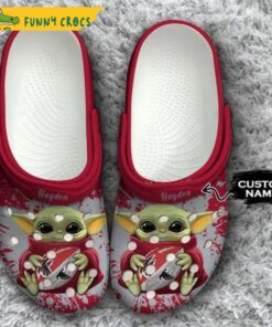 Custom Atlanta Falcons Baby Yoda Crocs Slippers