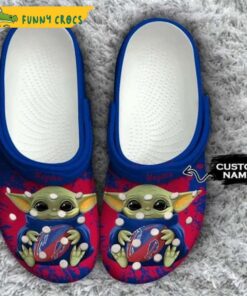 Custom Buffalo Bills Baby Yoda Crocs Sandals