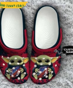 Custom Houston Texans Baby Yoda Crocs Shoes