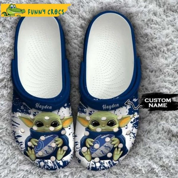 Custom Indianapolis Colts Baby Yoda Crocs Clog Shoes