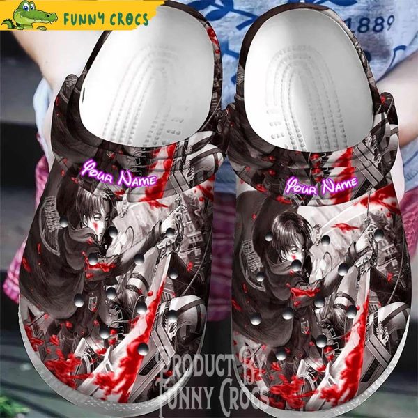 Custom Levi Attack On Titan Crocs, Anime Gifts – Levi’s Signature Style