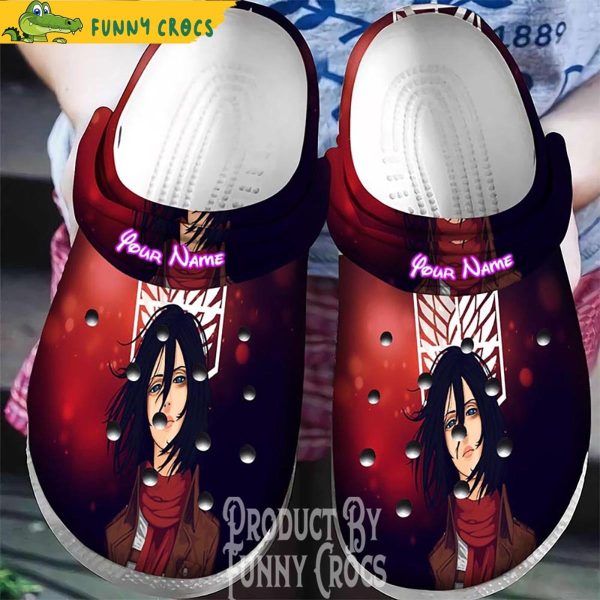 Custom Mikasa Attack On Titan Anime Crocs – Mikasa’s Strength