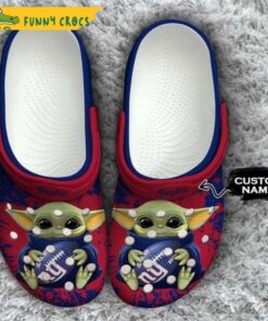 Custom New York Giants Baby Yoda Crocs Shoes