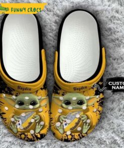 Custom Pittsburgh Steelers Baby Yoda Crocs Clog Shoes