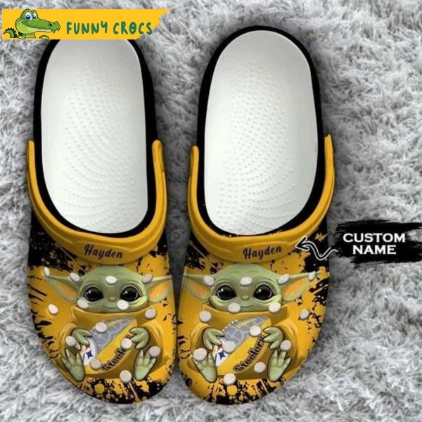 Custom Pittsburgh Steelers Baby Yoda Crocs Clog Shoes