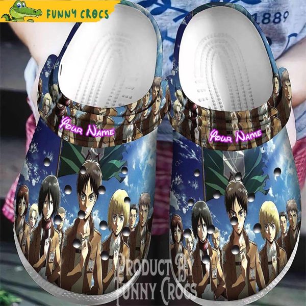 Customized Attack On Titan Characters Crocs Clogs – Crafted For Fans