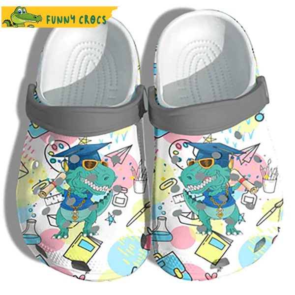 Cute Dinosaur Back To School Crocs Shoes