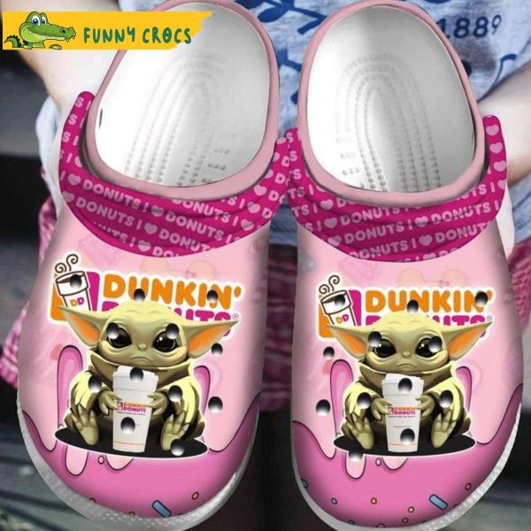 Dunkin Donuts Baby Yoda Crocs Clog Shoes