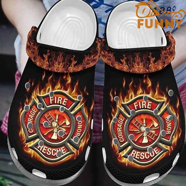 Firefighter American Flag Crocs Clog Shoes