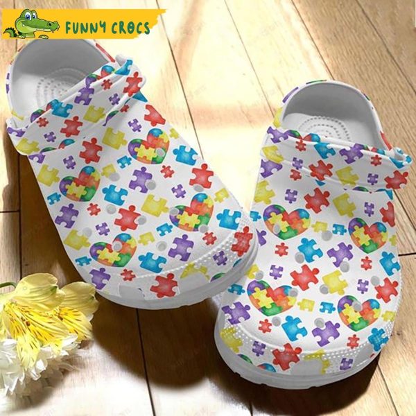 Funny Autism Heart Crocs Clog Shoes – Share A Smile