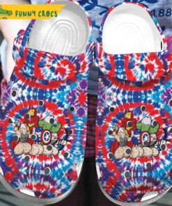 Funny Heroes Clit Avengers Tie Dye Marvel Crocs – Unique Hero Tribute