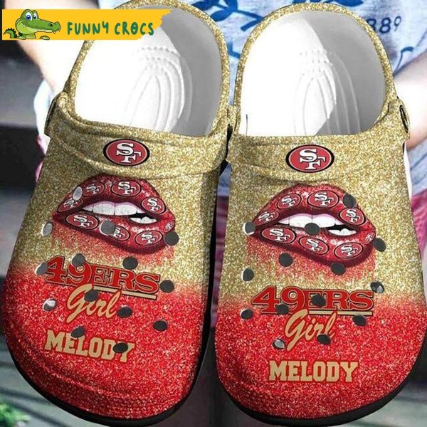 Girl Melody In 49ers Crocs Clog Shoes