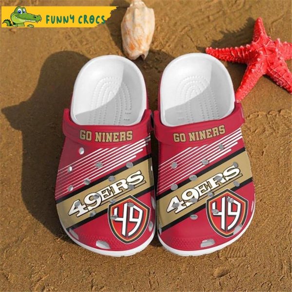 Go Niners San Francisco 49ers Crocs Clogs Shoes