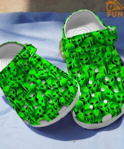 Green Packed Aliens Halloween Crocs