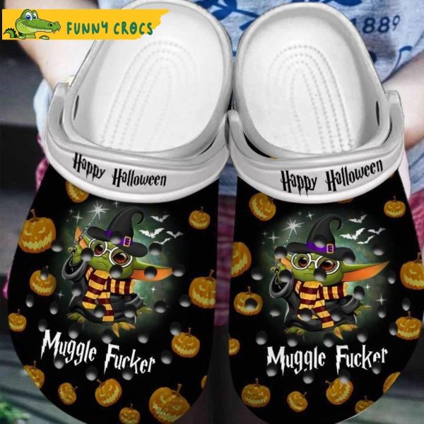 Happy Halloween Harry Potter Baby Yoda Crocs Sandals