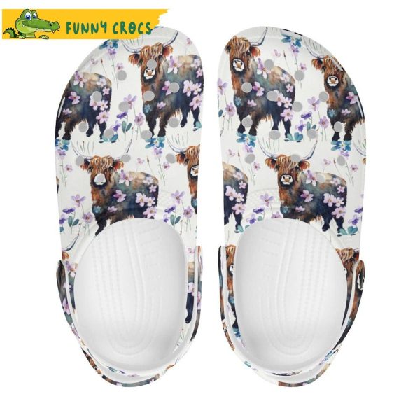 Highlands Cow Print Clogs – Unique Footwear For Animal Lovers