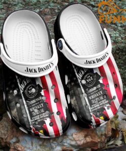 Jack Daniels Black Whiskey American Flag Crocs