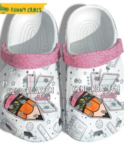 Rainbow Kinder Garten Back To School Crocs Slippers