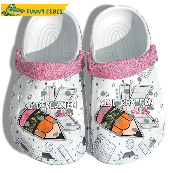 Kinder Garten Dude Back To School Crocs Slippers