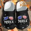 Firefighter American Flag Crocs Clog Shoes