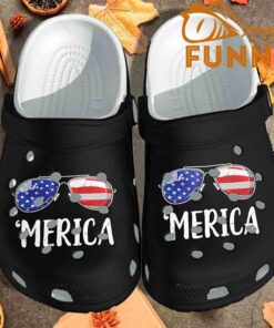 Merica Sunglasses American Flag Crocs